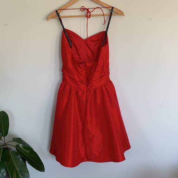 Zum Zum red prom mini dress size 7/8 - Picture 3 of 10